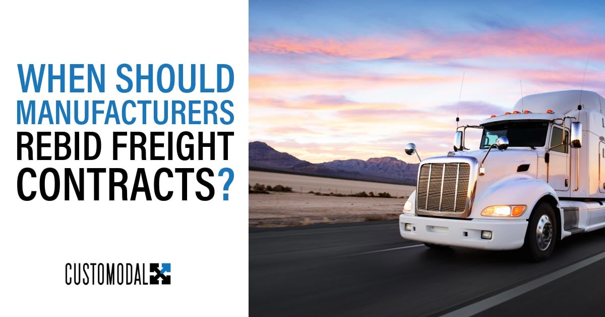 when should manufacturers rebid contracts
